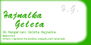hajnalka geleta business card